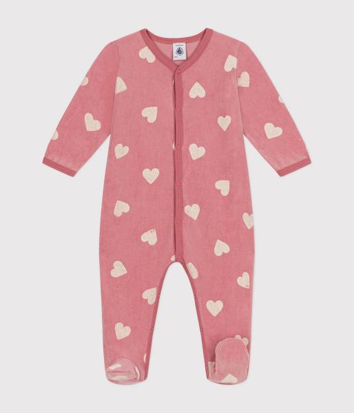 Petit Bateau Hartjes Pyjama BABY fluweel