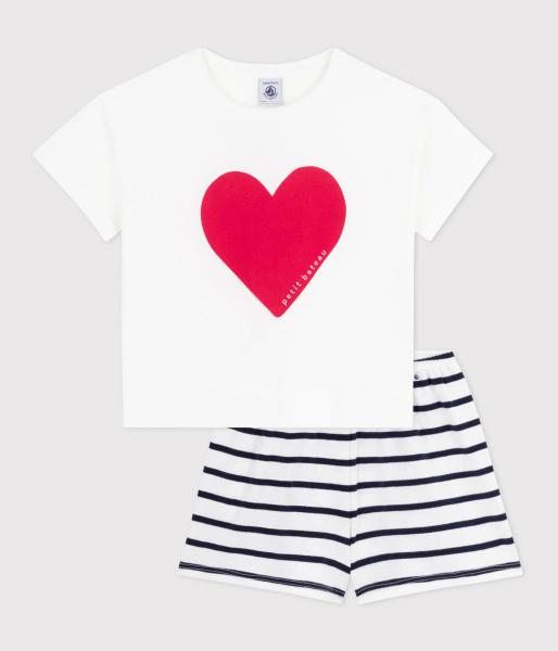 Petit Bateau Hart Pyjama meisjes