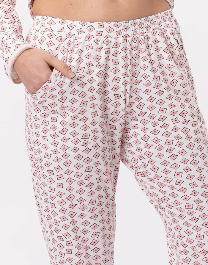 Le Chat Aurore pyjama lm+broek met print