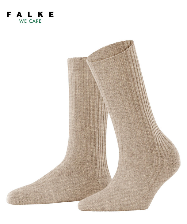 Falke Kousen Cosy Wool Cashmere blend geribbeld