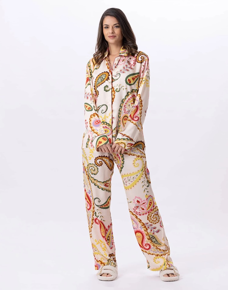 Le Chat Allegra pyjama lm+broek met print