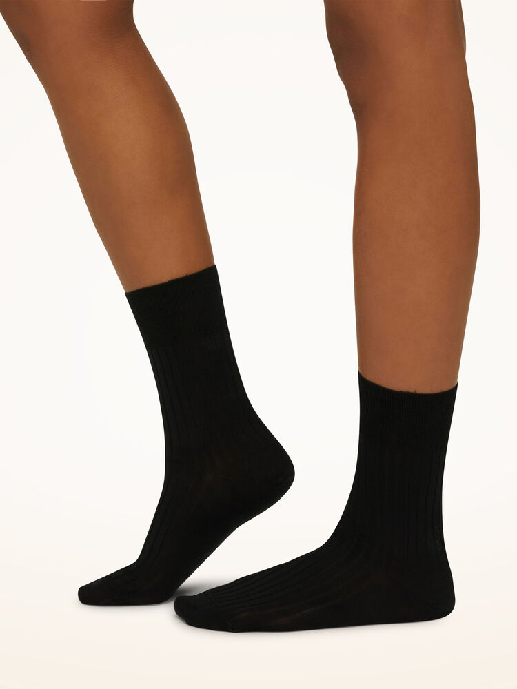 Wolford Luxury cotton rib socks