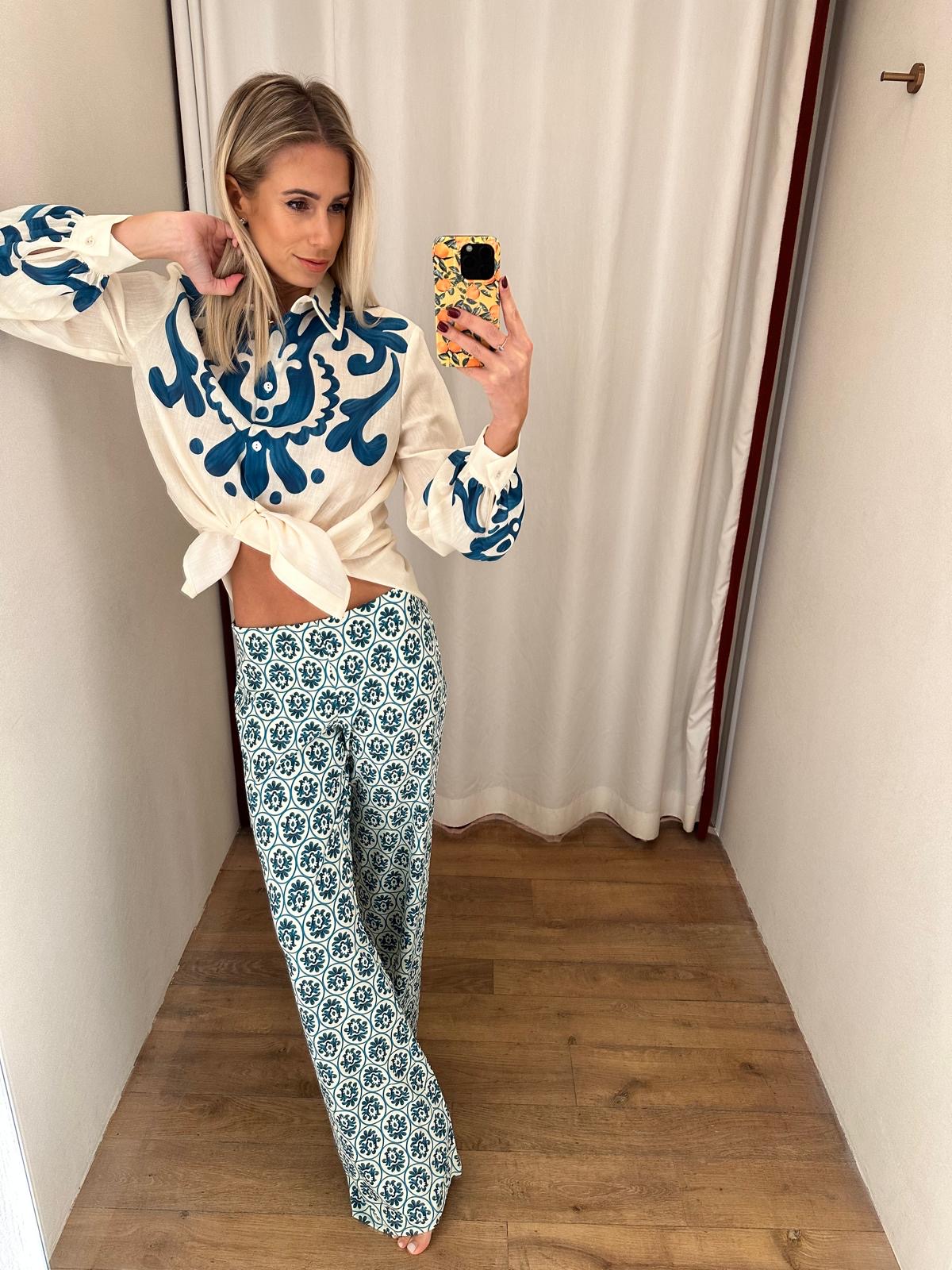 Raffaela Bloemen + macramé broek