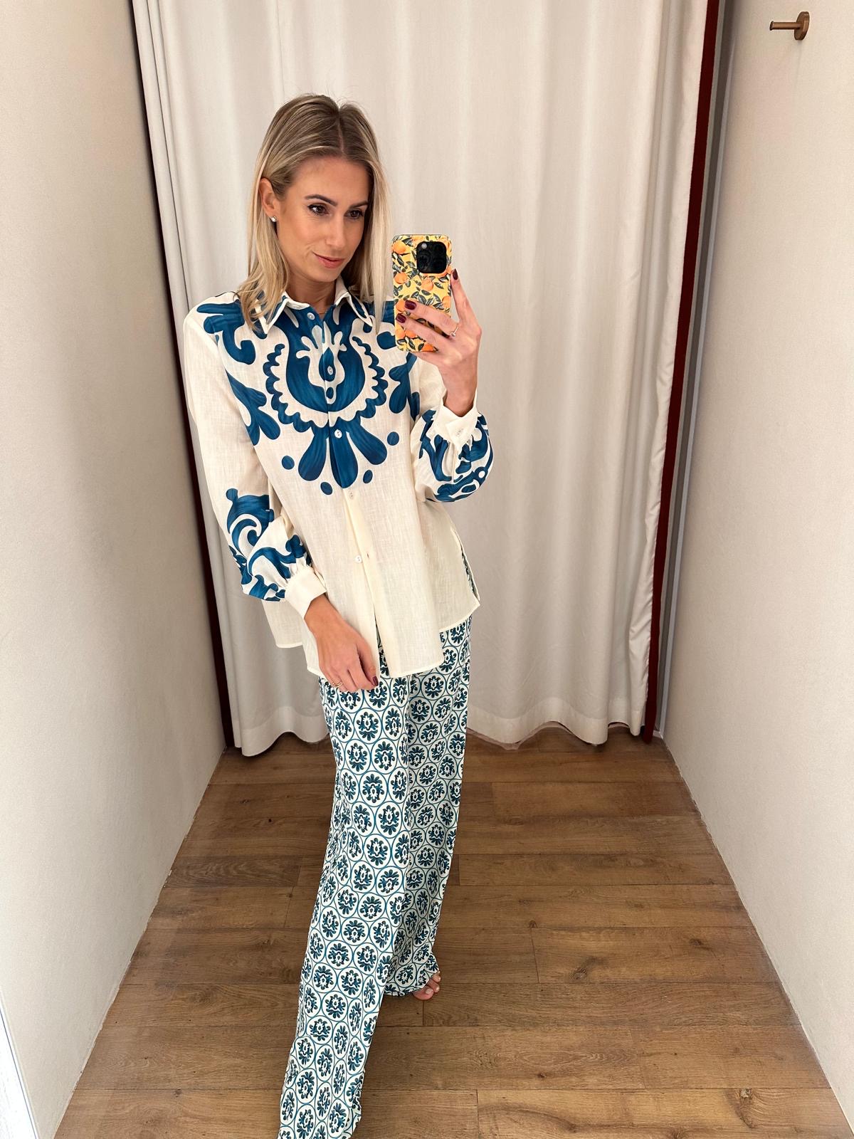 Raffaela Bloemen Blouse linnen