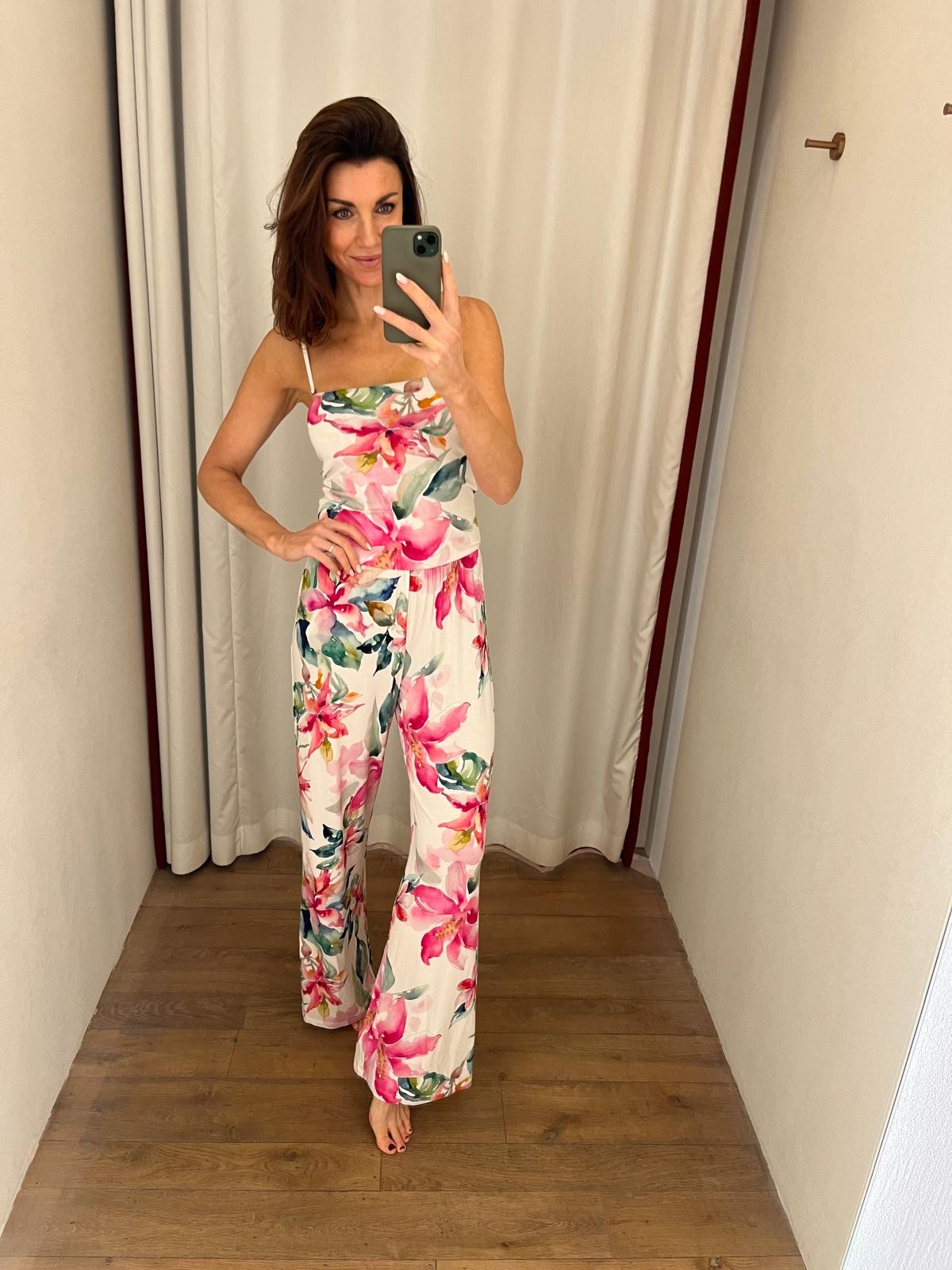 Twin-set Fiori jumpsuit zonder mouwen