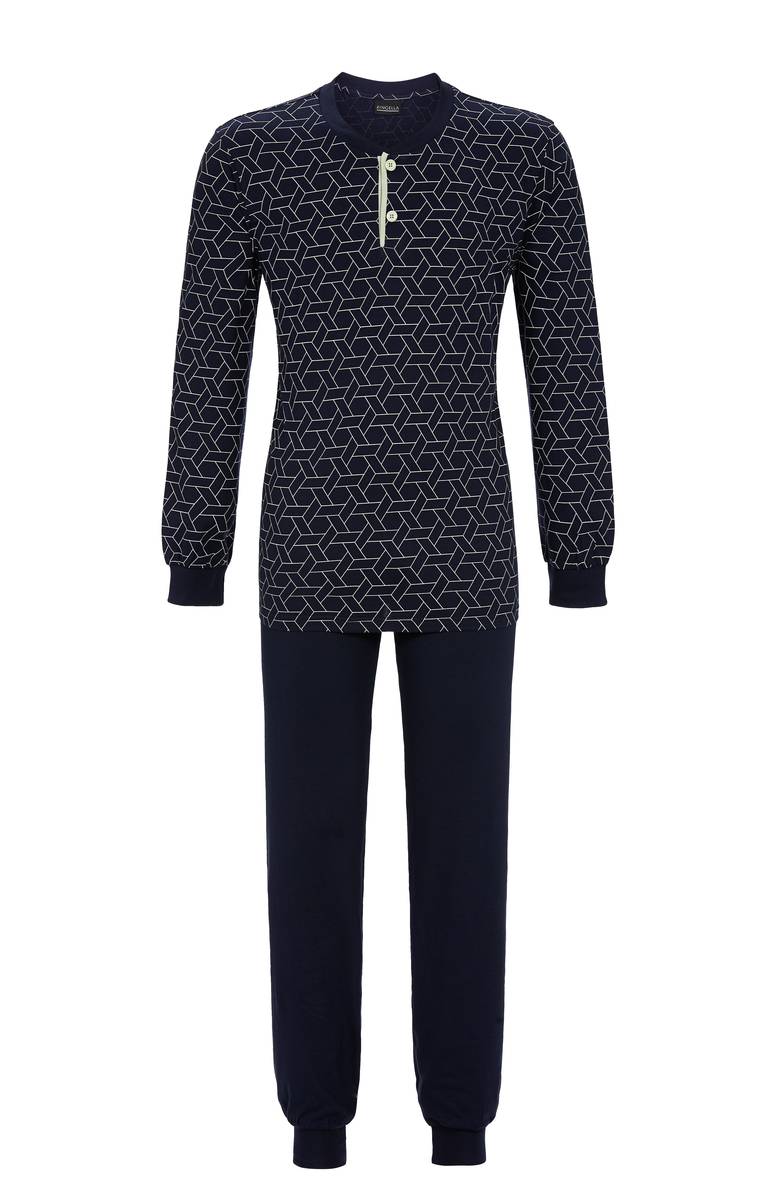 Ringella Dark Navy Pyjama heren drieknoop