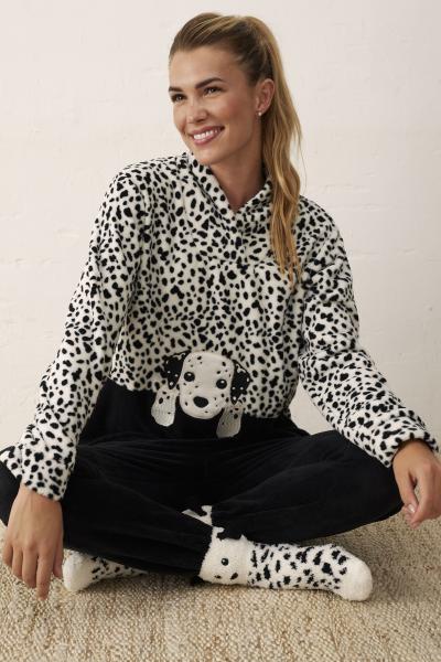 Promise Hond Pyjama Dames fleece