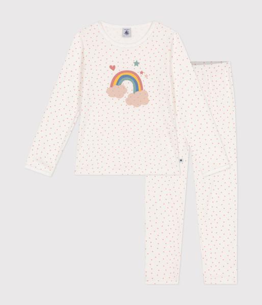 Petit Bateau Regenboog Pyjama meisjes katoen