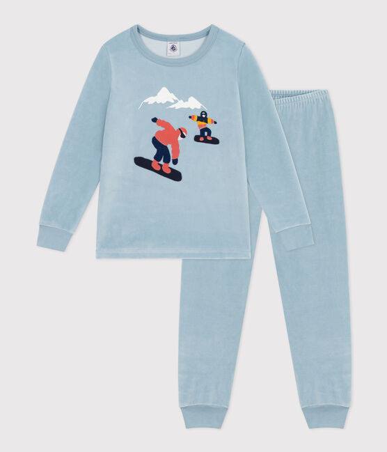 Petit Bateau Snowboard Pyjama jongens fluweel