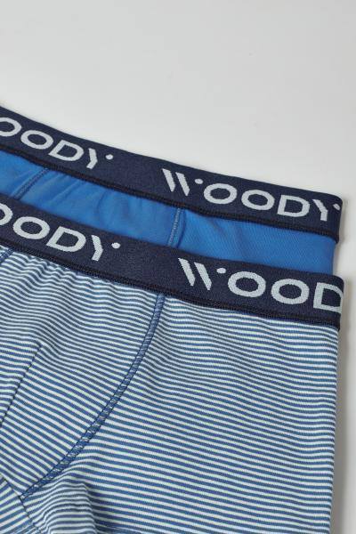 Woody Kleur Jongensboxershort DUOpack strepen