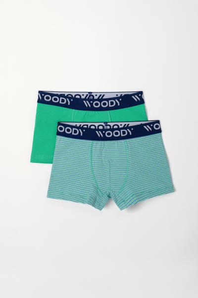 Woody Kleur Jongensboxershort streepjes DUOpack