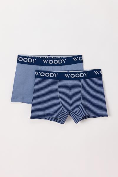 Woody Fashion Jongensboxershort streepjes Duopack