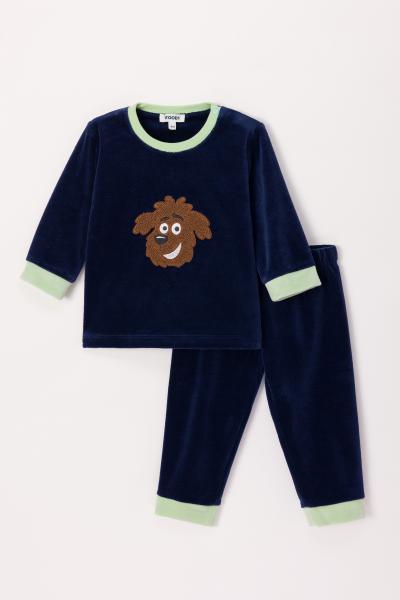 Woody Hond Pyjama BABY jongens velours