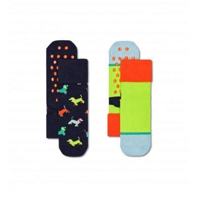 Happy Socks Kids Puppy Love Anti-slip kous 2 paar