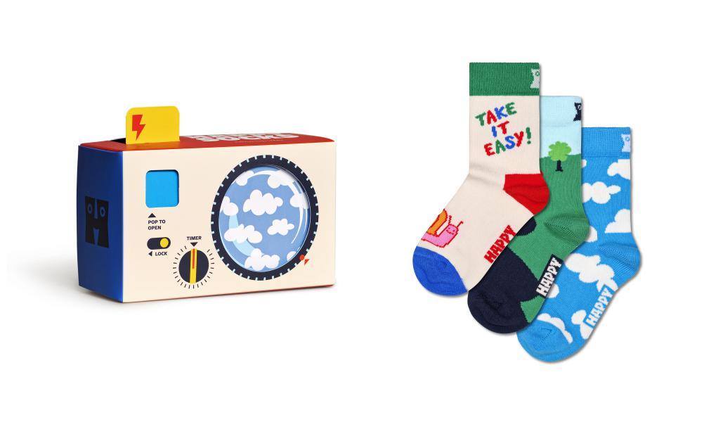 Happy Socks Kids Camera 3 pack GIFTBOX