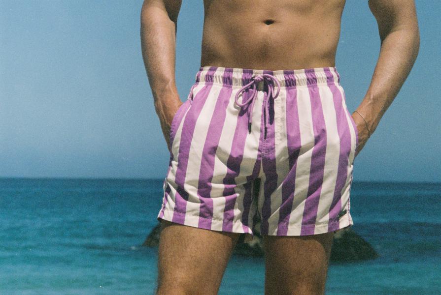 Beachlife Stripe Violet Zwemshort heren